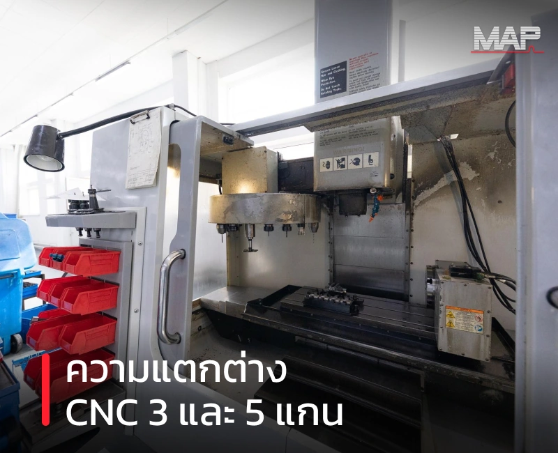 ภาพประกอบบทความเรื่องความแตกต่างระหว่างเครื่อง CNC 3 และ 5 แกน โดย MAP Manufacturing โรงกลึงชลบุรี